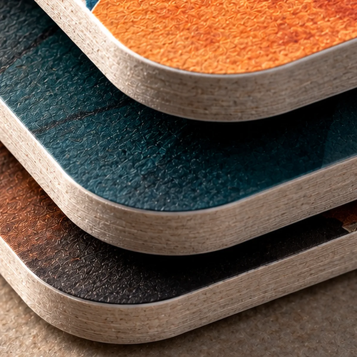 Macro of a card stack with professionally painted edges